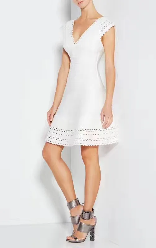 Блестящие Красота черный белый выдалбливают Новинка 2017 года поступления V шеи