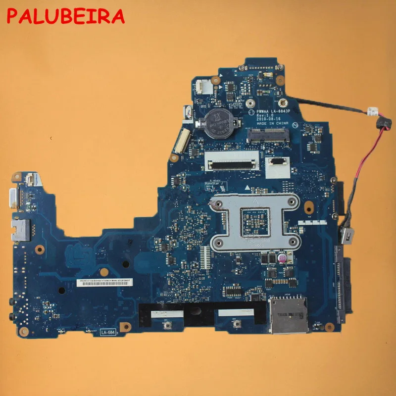 PALUBEIRA для Toshiba Satellite C660 A660 A665 Материнская плата ноутбука DDR3 PWWAA LA 6843P