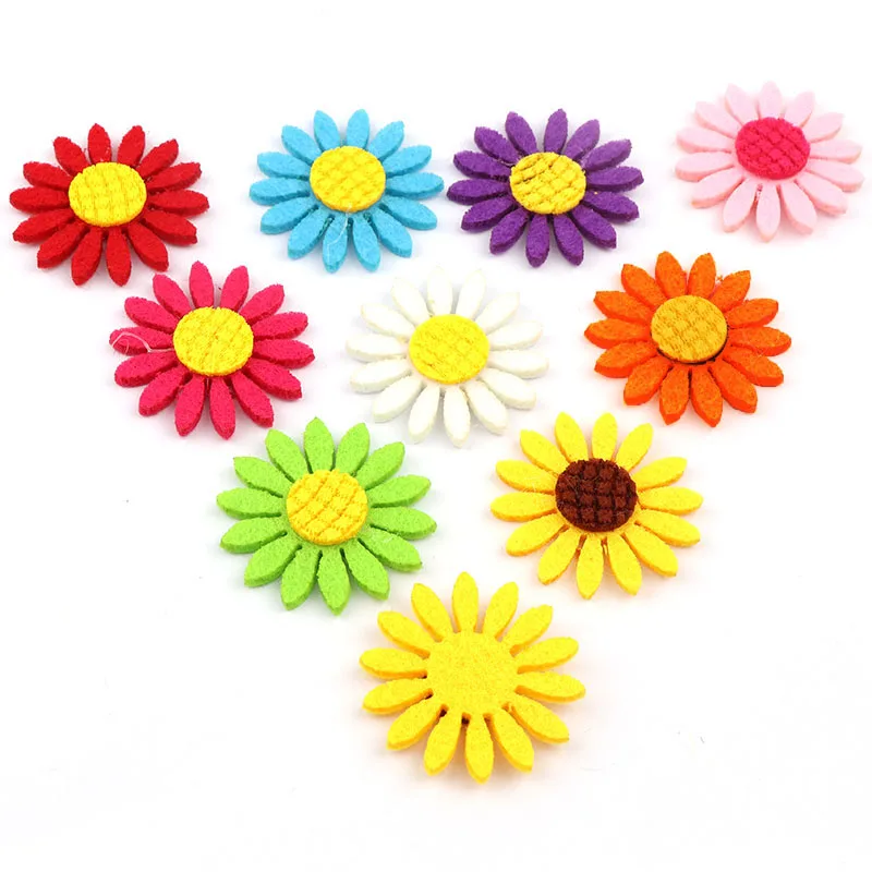 10 шт. фетровые аксессуары для скрапбукинга 39 мм|felt accessories|sunflower patchfelt patch |