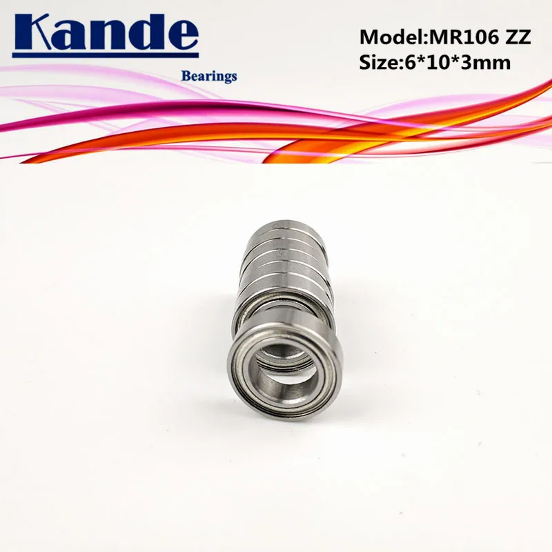 Миниатюрные шарикоподшипники Kande MR106ZZ 6x10x3 MR106 10 шт.|Валы| |