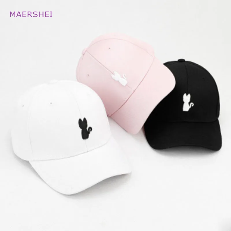 MAERSHEI бейсболка с вышивкой кошки sanpback корейская шляпа модная дикая сгибающаяся
