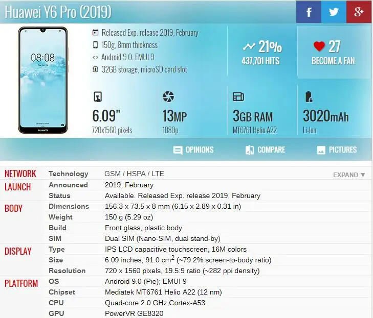 Оригинальный ЖК дисплей для HUAWEI Y6 Prime PRO 2019 версия + сенсорный экран дигитайзер
