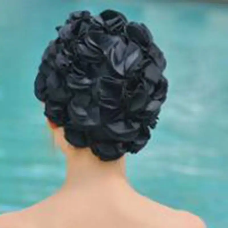 Шапочка для плавания взрослых креативные объемные лепестки цветов