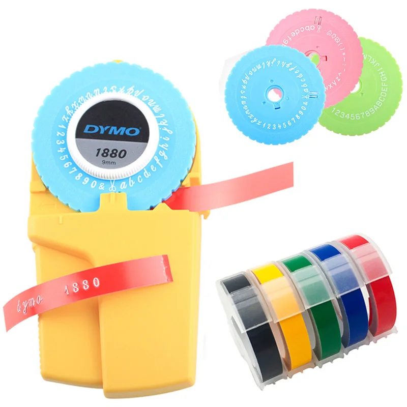 

9mm(3/8'') 3D Dymo 1880 Manual Label Maker for Embossing Plastic pvc Label labels for Dymo DIY Manual Label printer type writter