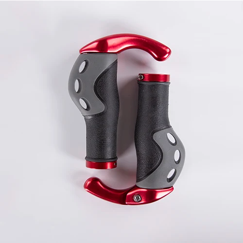 red MTB ручки для велосипедного руля противоскользящие эргономичные Упоры для рук на руль велосипеда велосипед бар концы руля Резина нажмите на запчасти для велосипеда ручки - Цвет: red