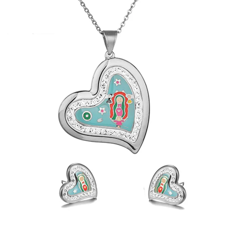 Eleple набор для ногтей из нержавеющей стали с узором в виде сердца и синих капель