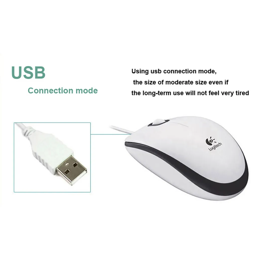 Мышь Logitech M100R Проводная оптическая эргономичная 1000 точек/дюйм для ПК Windows 719 #3 |