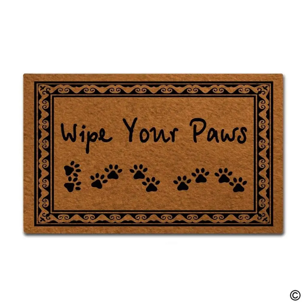Doormat Entrance Floor Mat Funny Wipe Your Paws Door mat Decorative Indoor Outdoor | Дом и сад