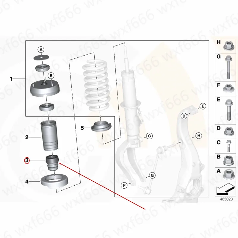 Front shock absorber Buffer rubber Dustproof sleeve E70 E71 X5 X6 3.5 4.0b mw4.5 Shock buffer block Cushion pad | Автомобили и