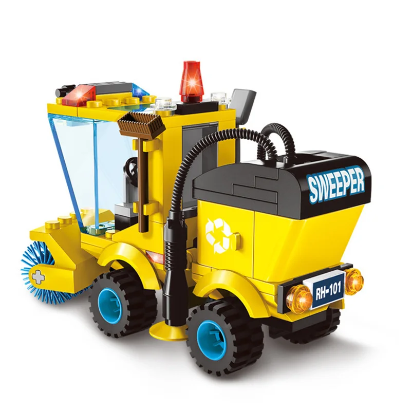 Просвещения Кирпич город серии Sweeper Building Block комплекты Кирпичи совместимы с legoen