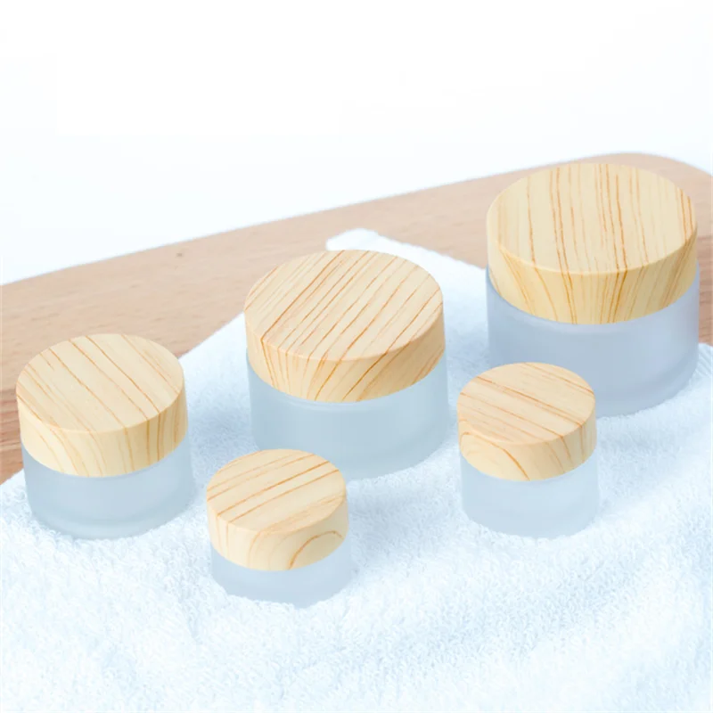6/12 PCS5ml 10ml 15ml 30ml 50ml Крышка для древесины высококлассная банка крема