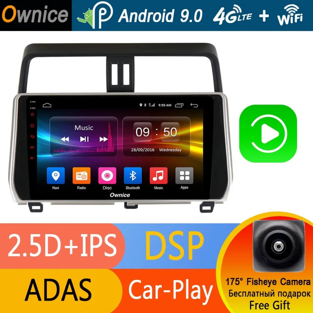 10 &quot4G RAM + 32G ROM Android 9 0 Octa Core Автомобильный DVD радио плеер для Toyota Land Cruiser prado 2018
