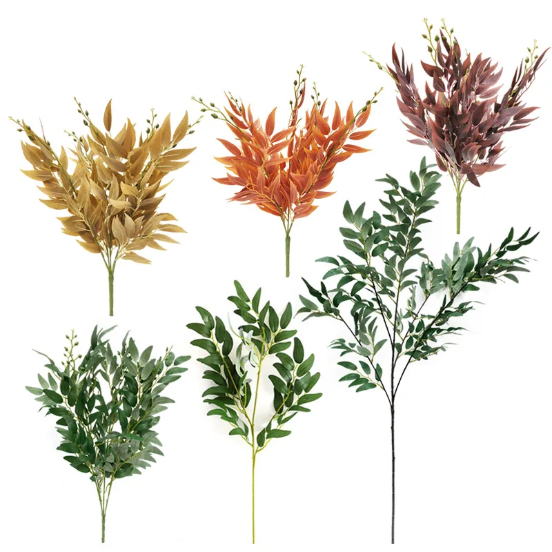 Искусственные растения ненастоящие зеленые листья уличные цветы Пластиковые