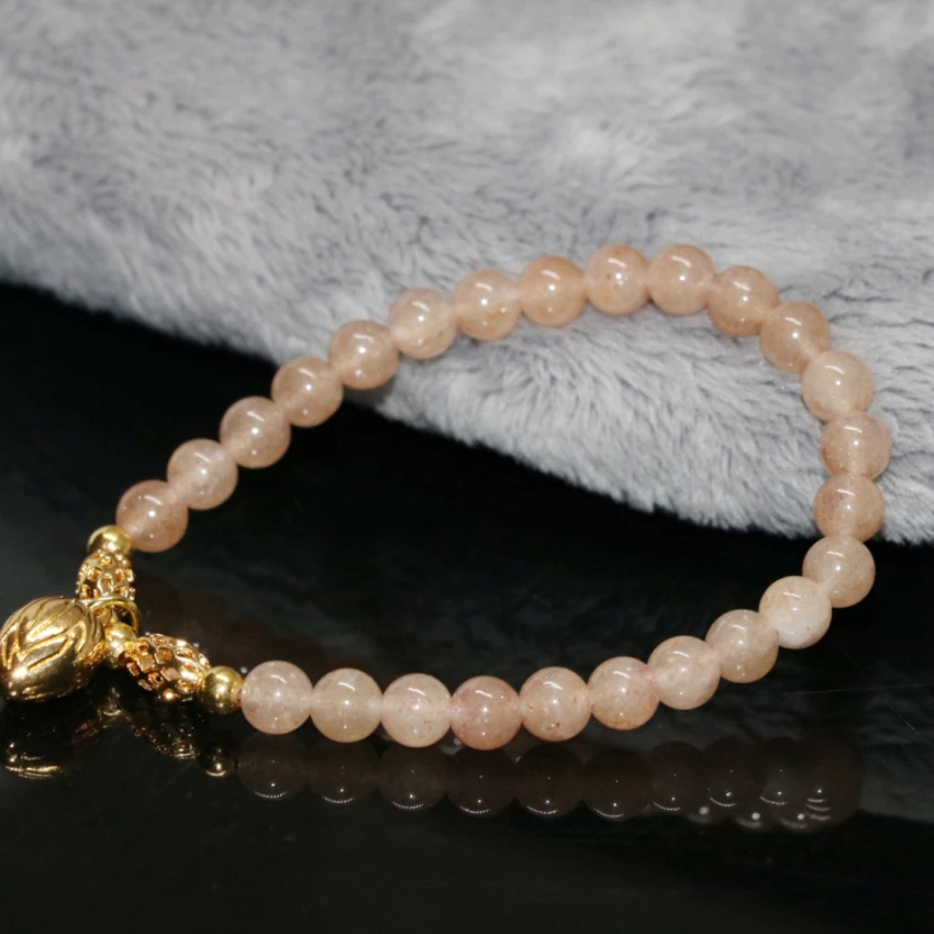 Изысканный Лидер продаж 6 мм круглые бусины золото цвет аксессуара натуральной