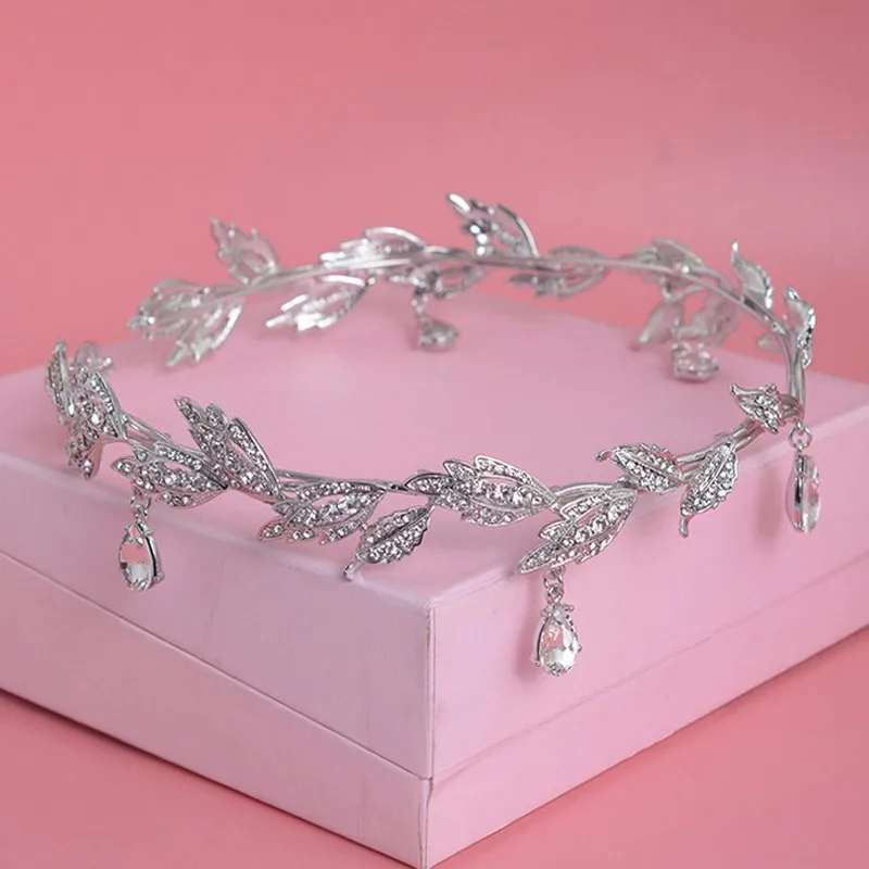 Свадебный аксессуар для волос женская круглая тиара и корона с передней частью