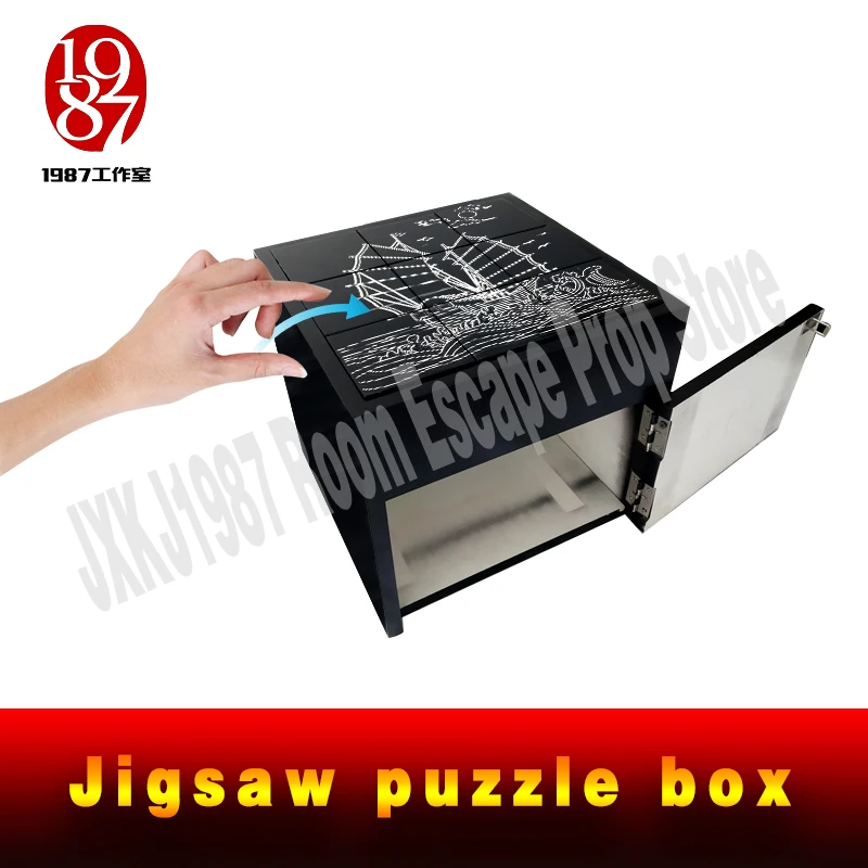 Jxkj1987real room escape Игра Головоломка коробка положить девять деревянных частей на коробке в правильном пути, чтобы снять замок