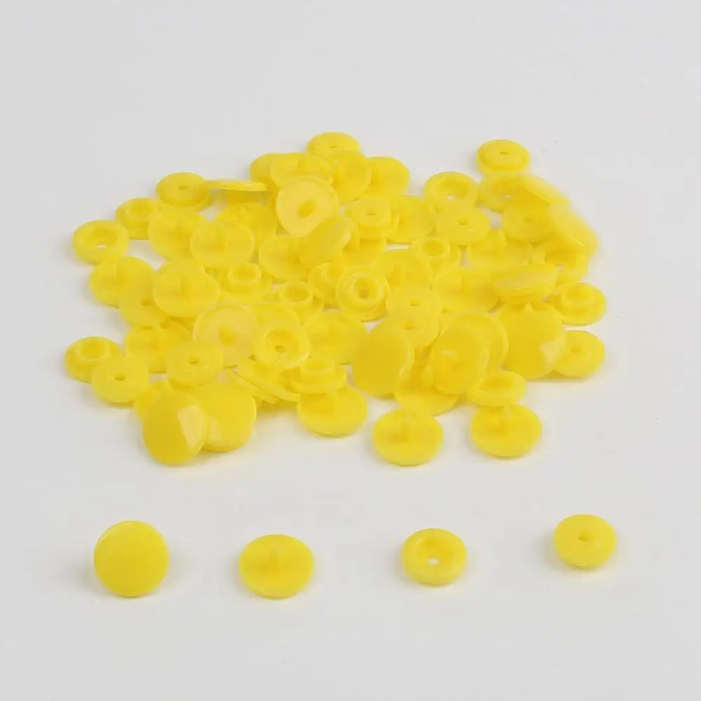 Yellow Новое поступление 100 компл./лот T5(12,2 мм) мульти параметр Пластик кнопки для одежды сумка-папка темная Пряжка DIY аксессуары для ногтей - Цвет: Yellow