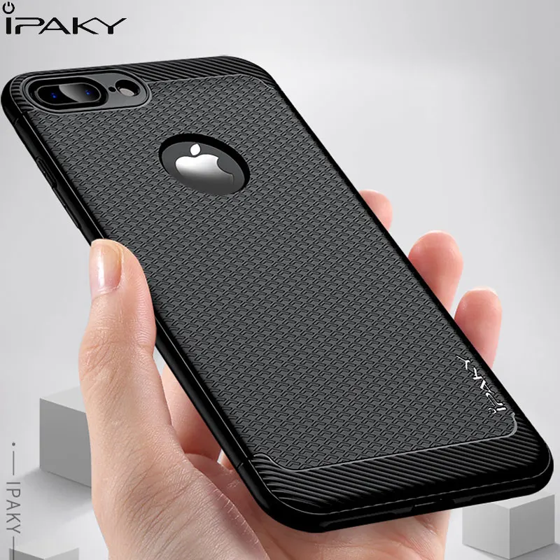 Для iPhone X Case Ipaky силиконовый мягкий чехол из ТПУ с защитой от падений и Защита задняя крышка чехол для Apple iPhone 7 8 плюс 10 8 plus чехол для телефона