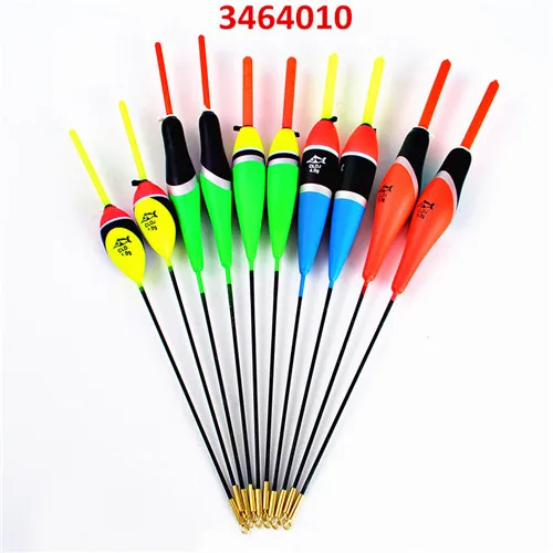 3464010 FISH KING 10 шт./Партия 1 г-5 г разноцветные дневные ночные Рыболовные Поплавки Pesca Boias поплавки для рыбалки аксессуары - Цвет: 3464010