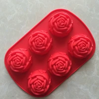 luyou 1pcs flower silicone handmade soap mold rose pattern fondant cake mold fm1833