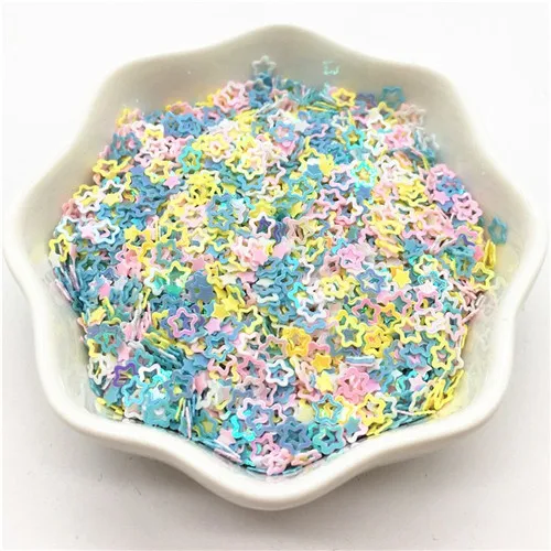 White pink yellow bu Блесток 4 мм вырезы в виде цветка ПВХ пайетки с блестками для роспись на ногтях Маникюр женщин DIY свадебные конфетти украшения 10g20g - Цвет: White pink yellow bu