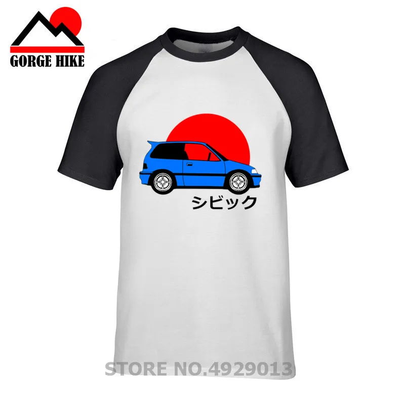 Мужская футболка с коротким рукавом JDM Civic EF enthusiast jdm Повседневная в стиле хип хоп