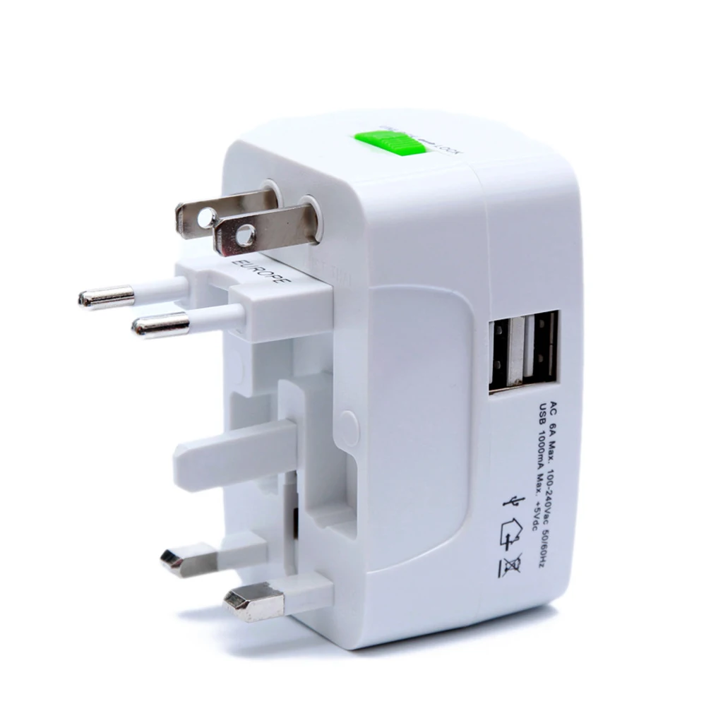 Универсальный переходник с двумя USB-портами зарядное устройство переменного