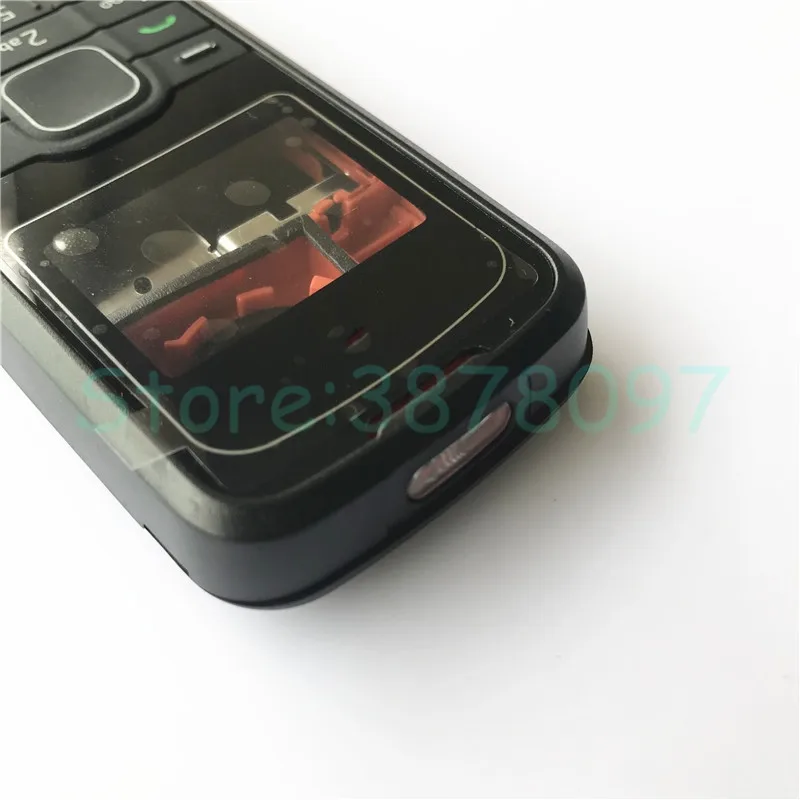 Для Nokia 1202 полный корпус Чехол передняя рамка с клавиатурой дисплей стекло+ средняя рамка+ задняя крышка с логотипом
