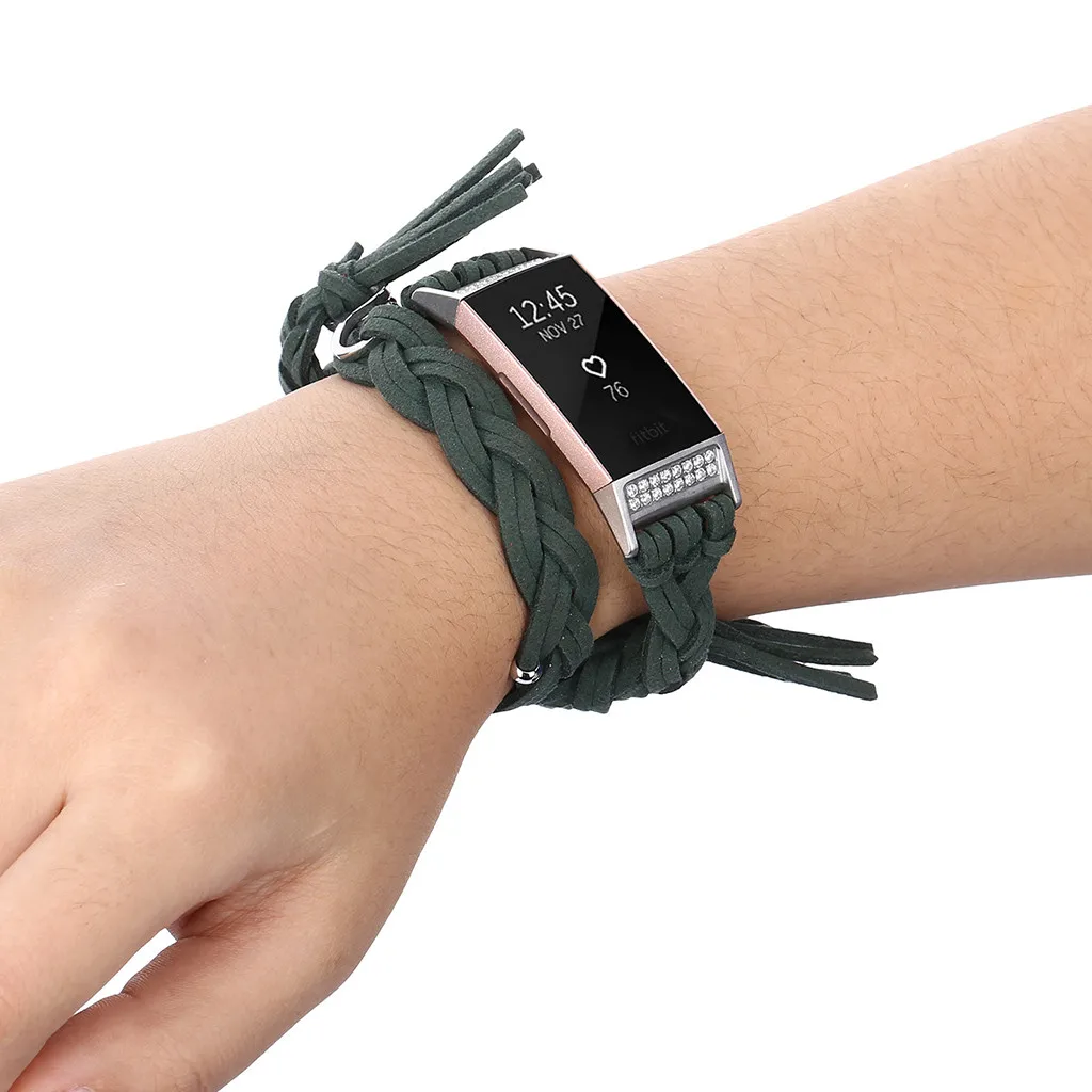 Пеньковая веревка ручной ремешок Ремешок для Fitbit Charge 3 Смарт-часы аксессуары спортивный браслет bracel аксессуары