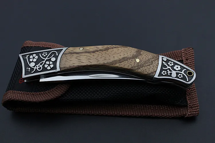 Swayboo zebra wood карманный нож открытый 7CR17MOV стальной Кемпинг 56HRC твердость