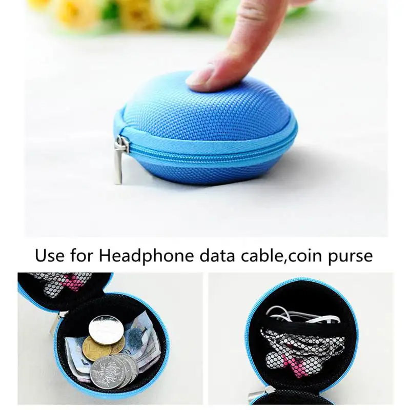 LASPERAL Мини молния Жесткий Чехол для наушников CanvasEarphone коробка для хранения USB кабель Органайзер переносной Кошелек для монет сумка для переноски