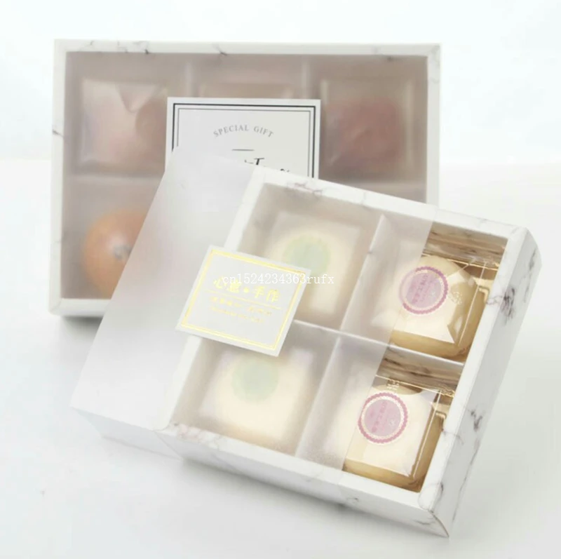 100 шт. прозрачные матовые коробки для тортов Mooncake упаковка коробка конфет