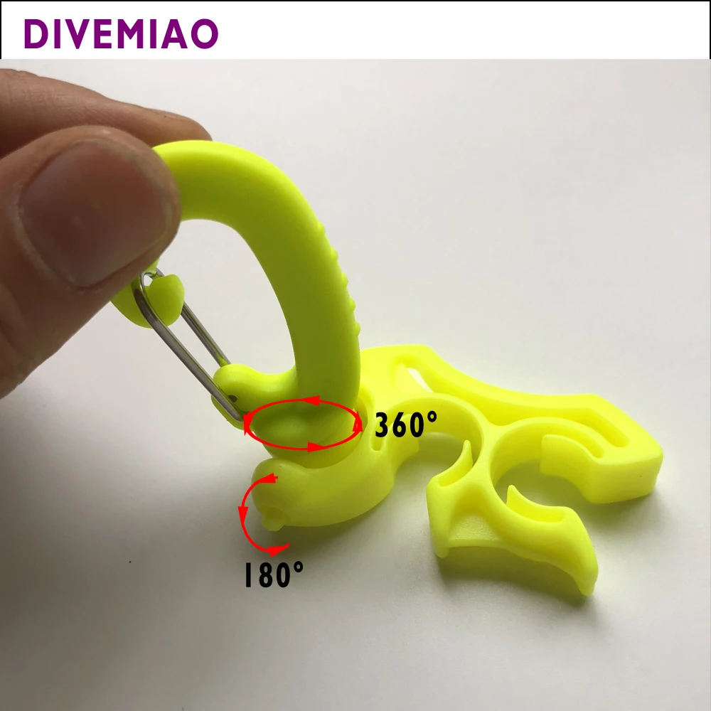 SCUBA diving equipment hose holder BCD Double Hose hook with swivel For Dive tank regulator pressure tube | Спорт и развлечения