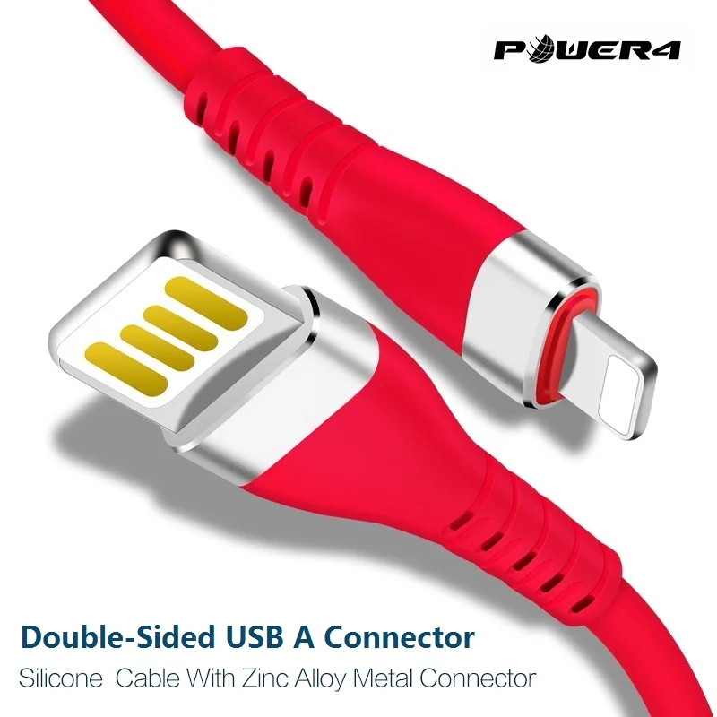 Power4 антифриз USB кабель для iPhone провод для быстрой зарядки для Lightning Quick Charge провод для Apple USB кабель двухсторонний