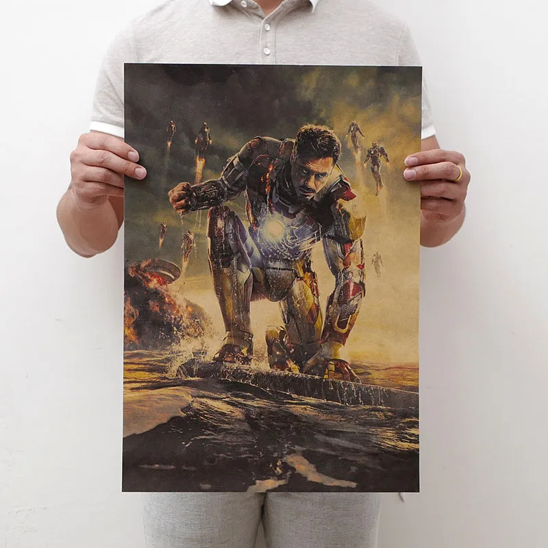 H12 Mling 51,5x36 см фильм серия Marvel плакат Мстители ретро постер наклейки на стену для Гостиная украшение дома - Цвет: H12