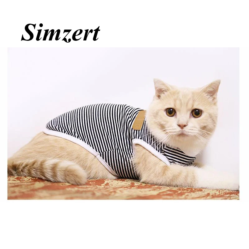 Simzert милые полосатые котенка одежда для маленьких собак собачий тёплый