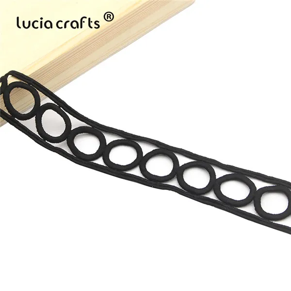 Lucia crafts 3 ярдов/партия много вариантов черный круговой кружевной отделкой лента для самостоятельного пошива одежды ручной работы материалы для украшения N0404 - Цвет: Style 4   35mm