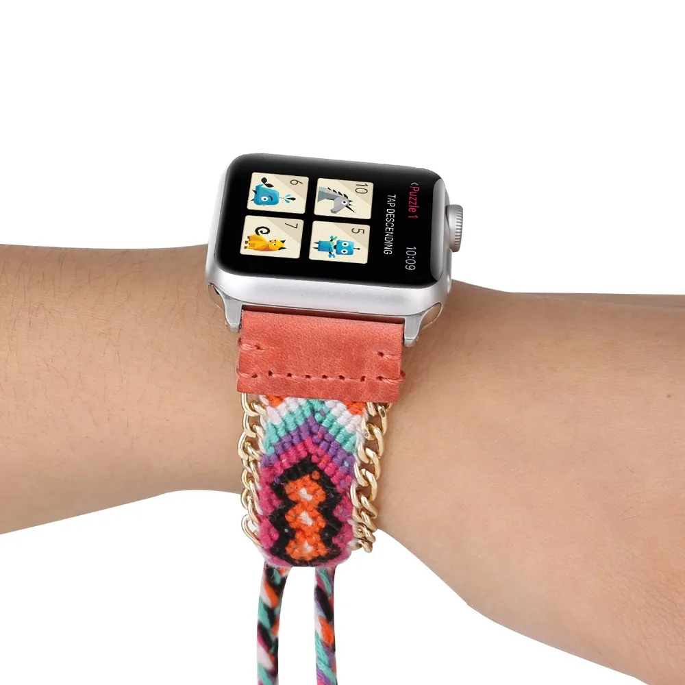 Ремешок сменный Плетеный для Apple Watch Band 42 мм Series 4 3 2 1 38 44 40 мм|Ремешки часов| |