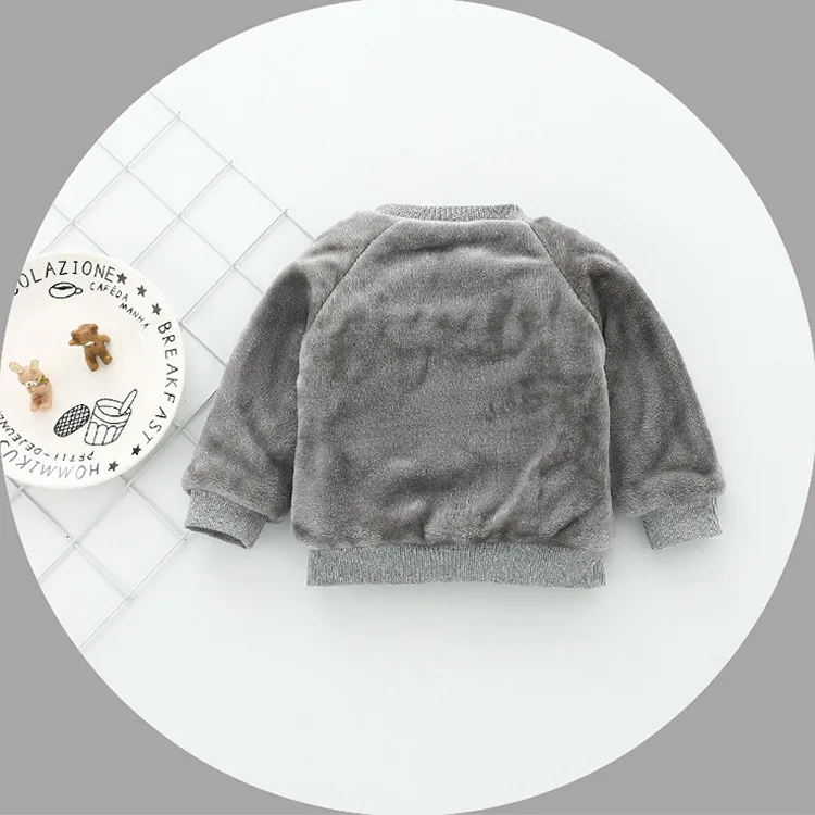 Warm Winter Baby Girls Milk Bottle Pattern Fleece Thicken Cotton Cashmere Sweaters Tops |