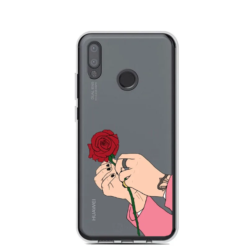 Мягкий чехол для Huawei P8 Lite P9 Plus P10 P20 Pro с надписью One Direction tattoos Treat People With