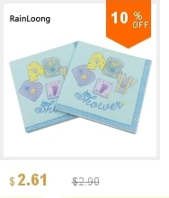 [Rainloong] Baby Shower Бумага салфетка для мальчика и девочки, Пол раскрыть детскую коляску салфетка салфетки 33*33 см 20 шт./упак./лот