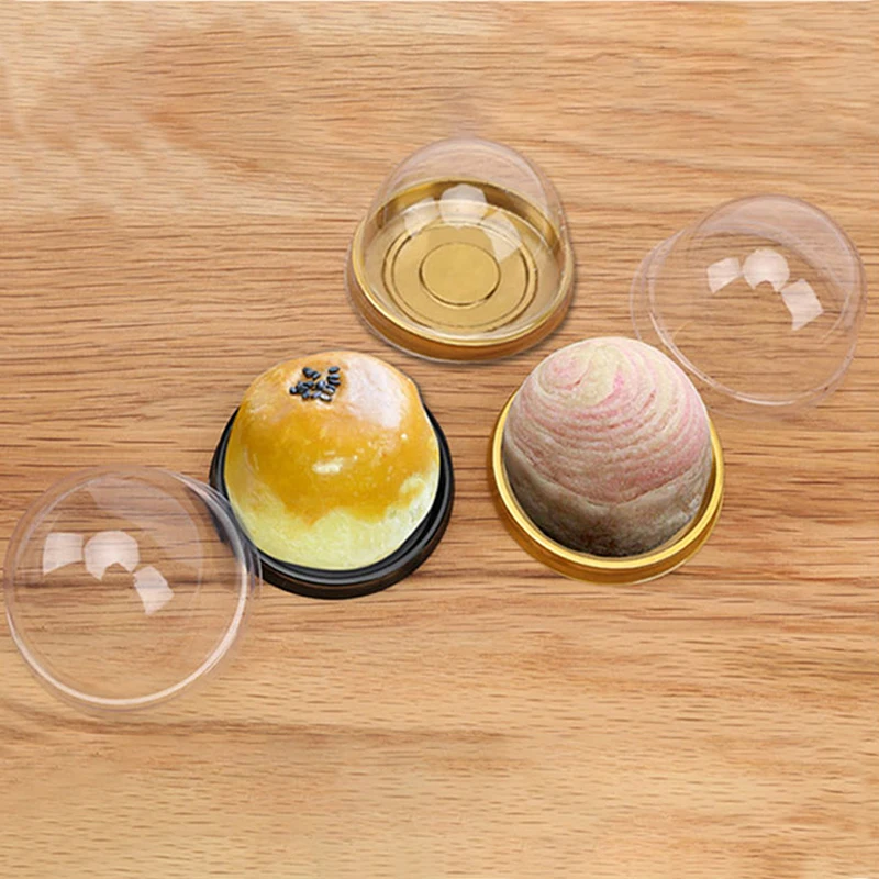 50 шт. мини контейнер для торта с круглой луной упаковочная коробка держатель