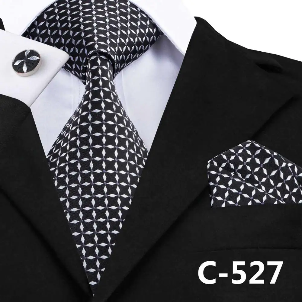 C-534 Hi-Tie Модные синие зеленые градиентные мужские галстуки s шеи галстуки Геометрические жаккардовые шелковые галстуки для мужчин костюмы 8,5 см мягкие корбаты - Цвет: C-527