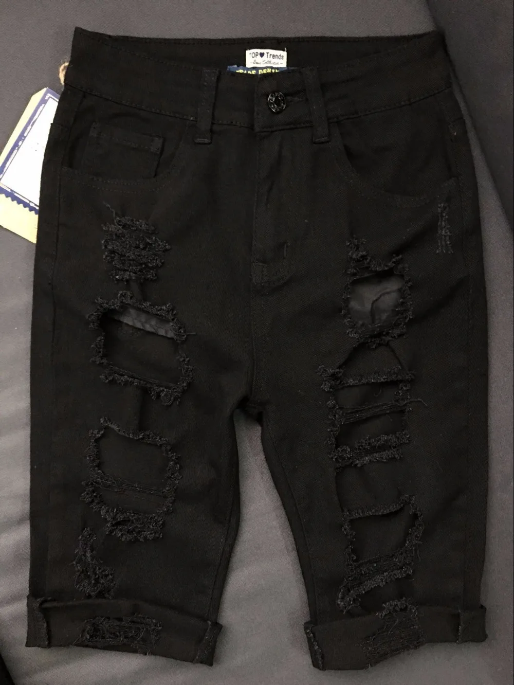 Шорты женские с дырками повседневные джинсовые пикантные завышенной талией для