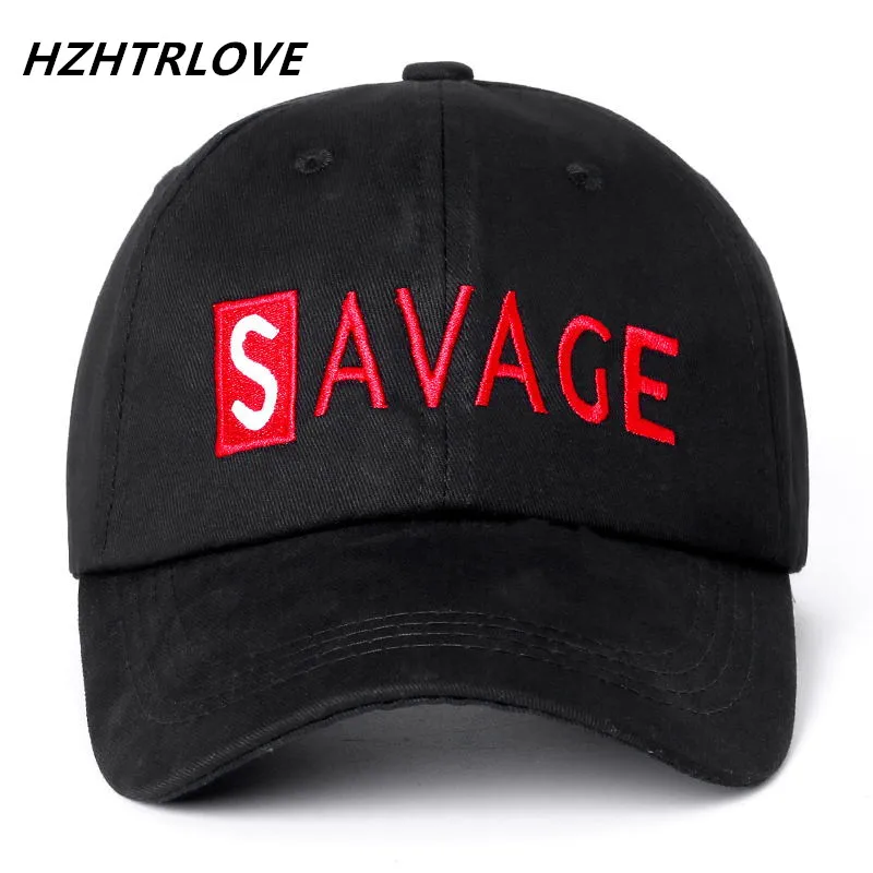 

High Quality Brand Letter SAVAGE Snapback Cap 100% Cotton Baseball Cap For Adult Men Women Hip Hop Dad Hat Bone Garros