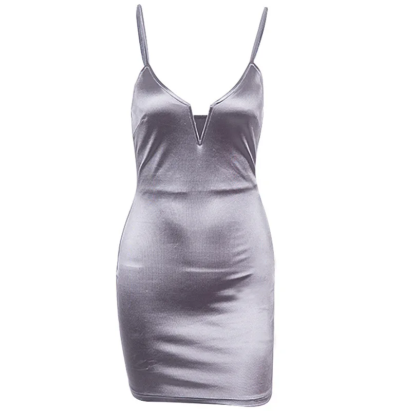 Bustier Dresses Sexy Women Deep V Neck Satin Booty Dress Fitness high waist Party Night Club Mini Outfits 2019 Vestidos | Женская одежда