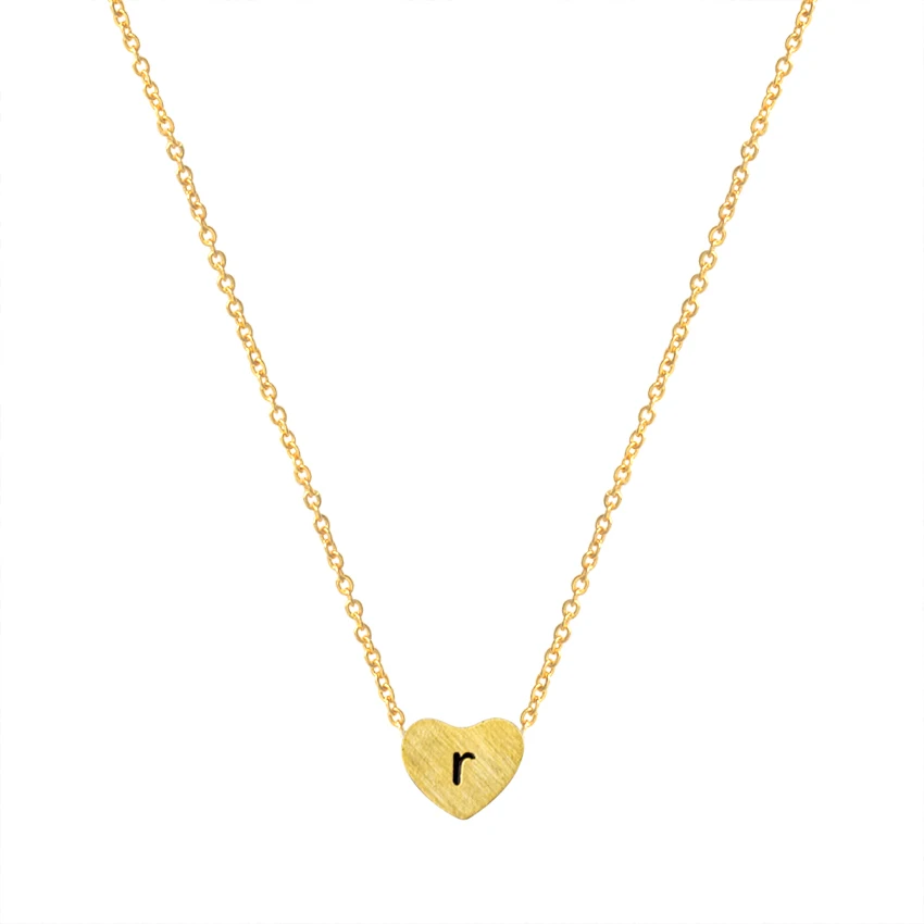 Великолепная сказка 2017 м N O P Q R письмо кулон Lucky Charm Цепочки и ожерелья Золото Цвет