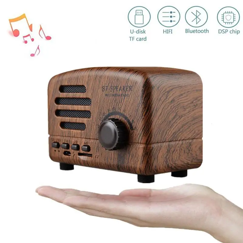 Acekool ретро портативный мини Bluetooth динамик беспроводной s Super Bass Музыка громкий