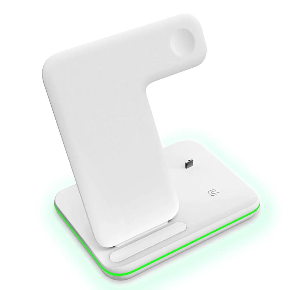 White DCAE 15 Вт Qi Беспроводное зарядное устройство для iPhone 11 XS XR X 8 samsung S10 S9 Note 10 Быстрая зарядка подставка для Airpods Apple Watch 5 4 3 2 - Тип штекера: White