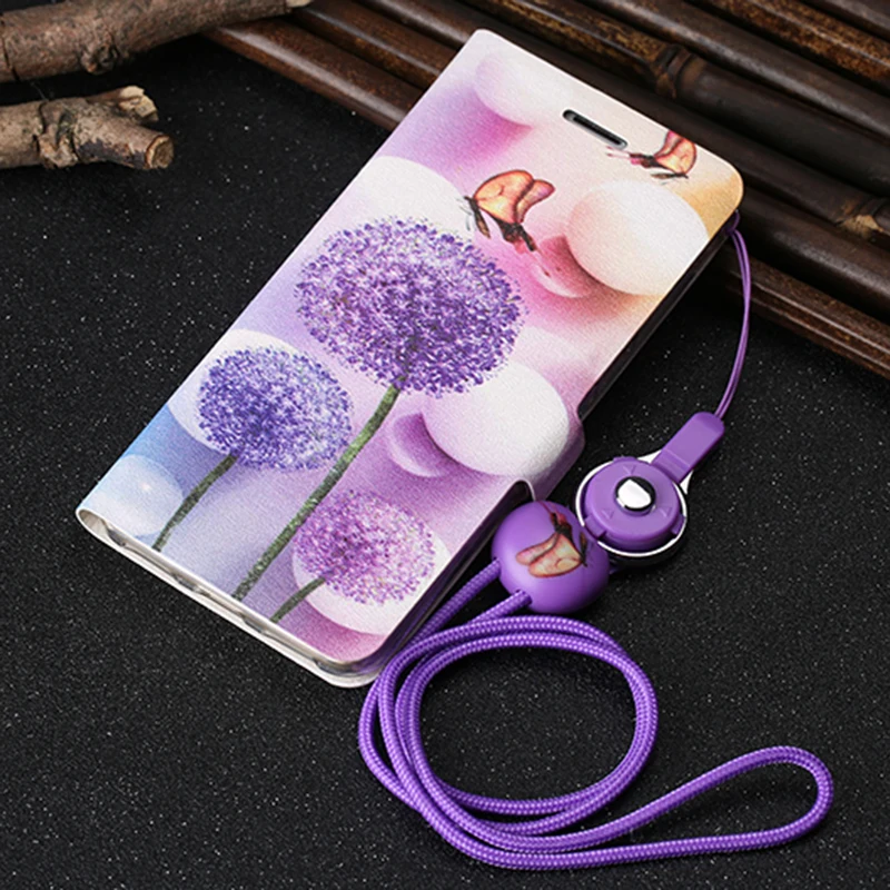 Кожаный чехол s для huawei Honor 6A, чехол с откидной крышкой, кожаный кошелек, чехол для карт, 5,0 дюймов, полная защита, милый чехол для телефона, задняя крышка - Цвет: Dandelion